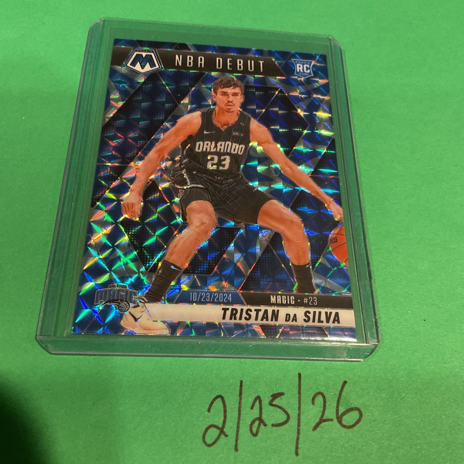 2024 Mosaic Tristan Da Silva #266 NBA Debut Reactive Blue Mosaic Orlando Magic A