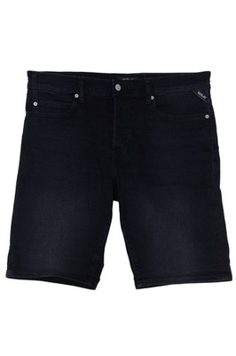Replay Shorts Tapered Fit Jeansshorts Kurze Hose Herren Stretch Denim Schwarz