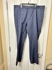 Perry Ellis Men’s Dress Pants Hemmed Size 38x27 Blue Plaid Flat Front — photo 1