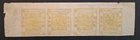 RARE c.1865 Shanghai Local Post China strip of 4x4Ca yellow Dragon stamps MNG
