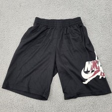Nike Jordan Shorts Boys Kids Large 12-13 Black Graphic Performance Pockets