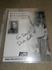 Vintage College Coach Dirk Koetter Autograph Signed 10x8 Photo Photograph