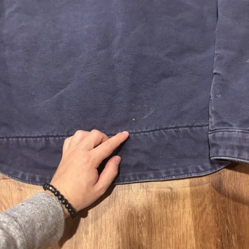 Vintage Carhartt Detroit Jacket Mens Medium Blanket Lined Faded Blue Distressed image 10
