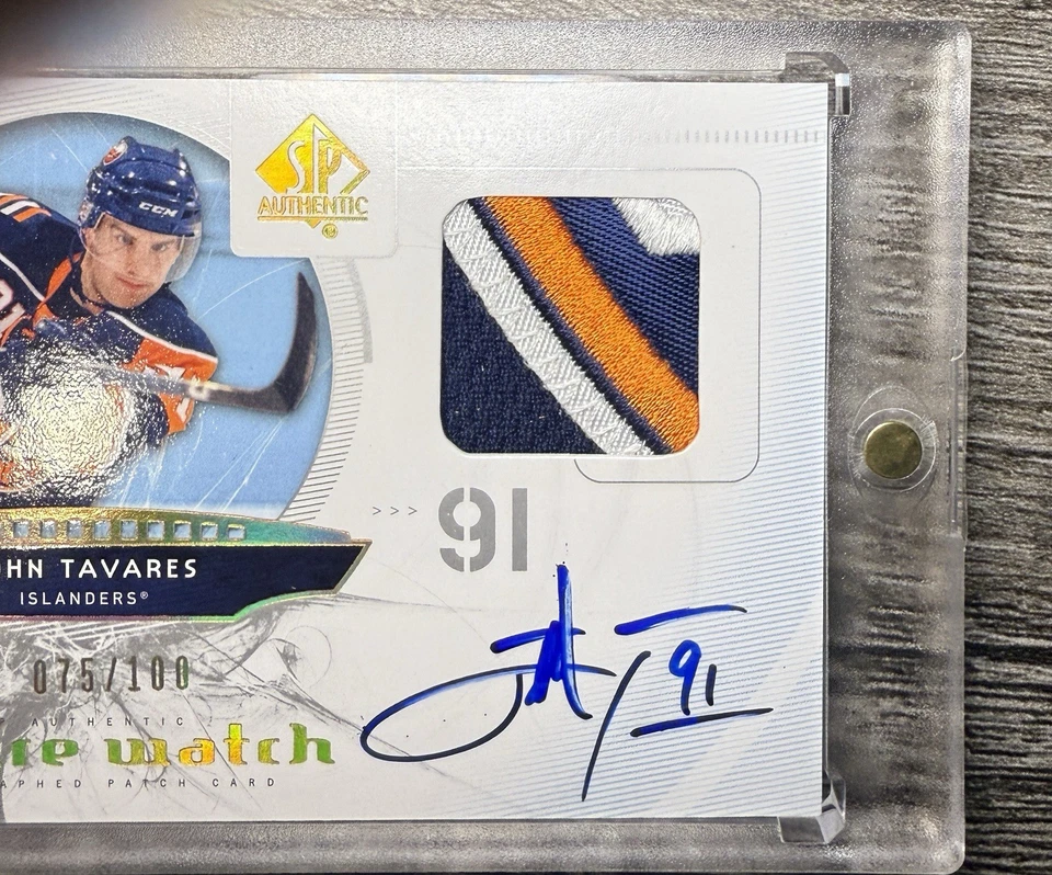 2009 SP Authentic John Tavares #201 Future Watch Rookie Patch Auto /100💎3 Color - Image 4 of 4