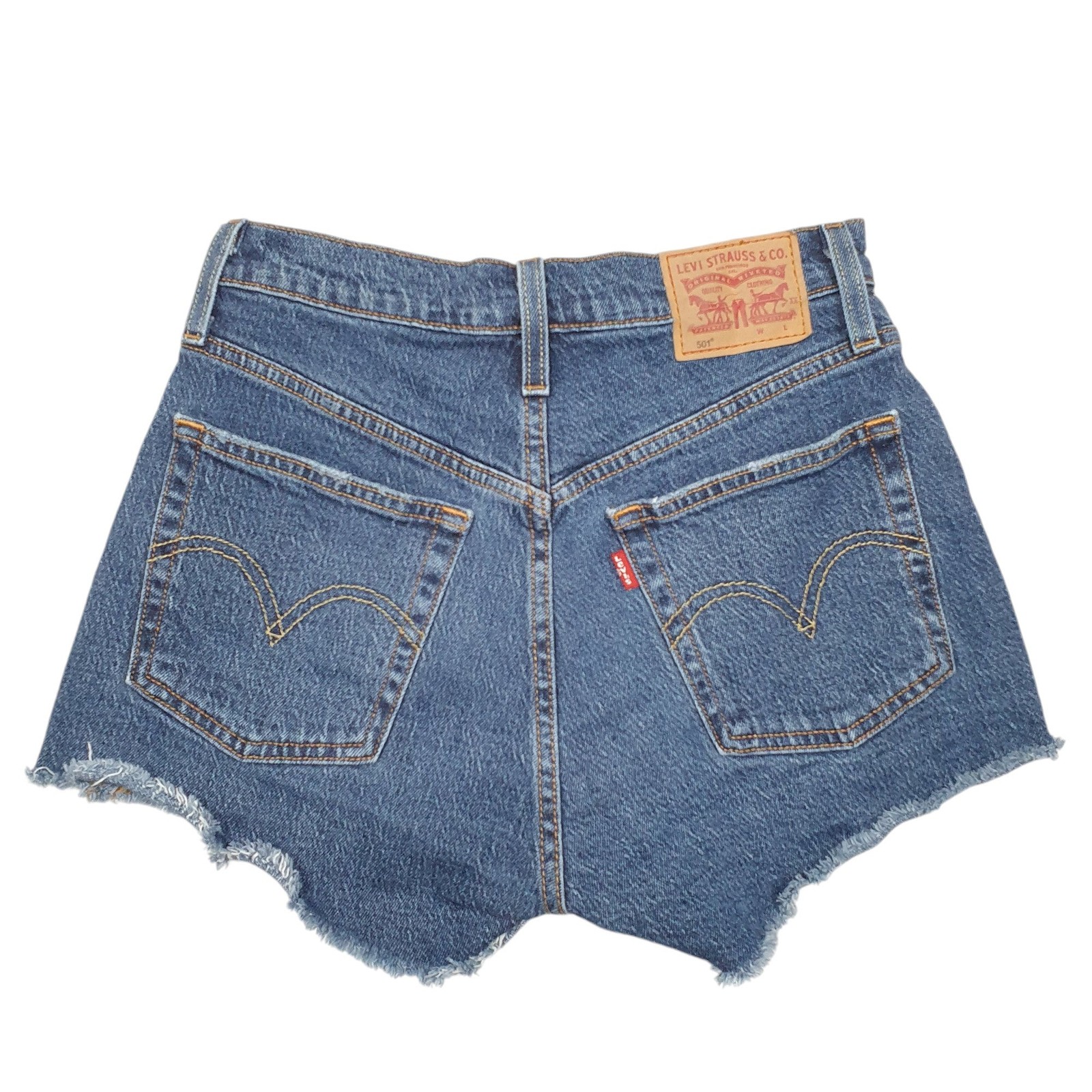 LEVIS 501 Jorts Hot Pants Blue Denim Jeans Cotton Shorts Womens W25 image 3