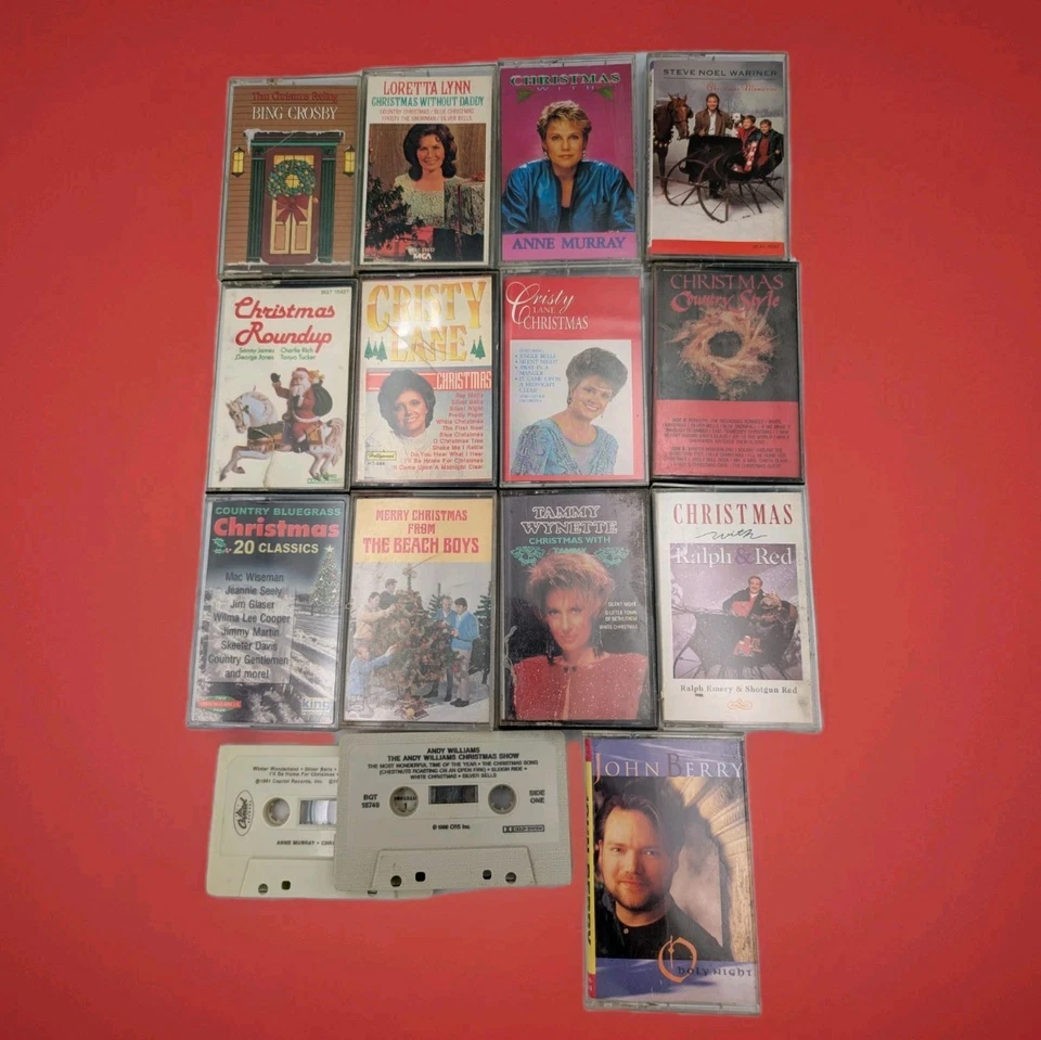 Lot of 30+ Vintage Country & Pop Christmas Cassette Tapes – Holiday Music Bundle - Imagem 2 de 4