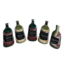 5 Clay Art Wine Serving Bowls Cabernet Chardonnay  Colorful Unique Novelty
