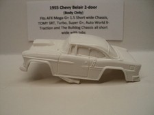 HO scale Slot Car Custom Resin body OFFWHITE 1955 Chevy Belair Fits AFX Mega-G 