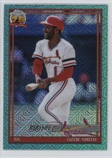 2026 Series 1 1991 Topps Chrome Silver Pack Mojo Aqua Refractor Ozzie Smith 3gq