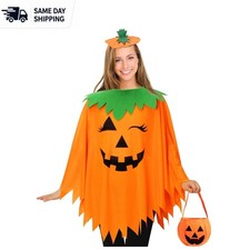 Cheerful Orange Pumpkin Costume Set for Adults - Perfect for Halloween Fun