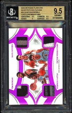 2024 Flawless Quad Patches Fuchsia Wembanyama Castle Ginobili Duncan /5 BGS 9.5