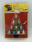 NOS 10 Sealed Hard Plastic Colored Bells CHRISTMAS Ornaments Crafts