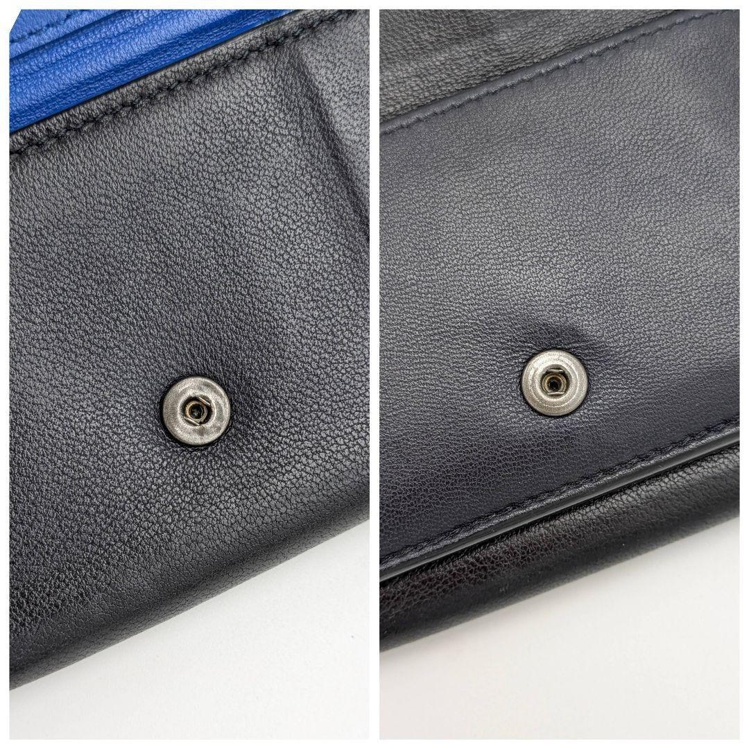 Bottega Veneta Bicolor Leather Trifold Wallet, Unisex, Compact, Excellent Japan thumbnail 15