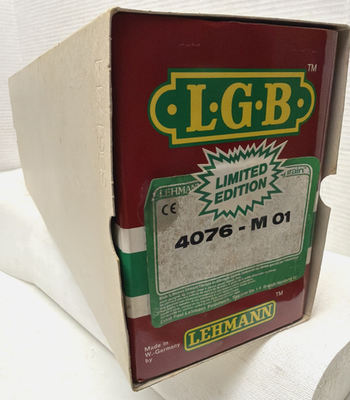 LGB G-SCALE 4076 M01 BURLINGTON CB & Q 163210 2-BAY COAL HOPPER