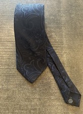 Michael Kors Neck Tie Navy Blue Carman Solid Silk