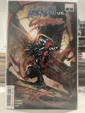Gwenom Vs Carnage #1 Signed And Remarked By Rico Renzi NM