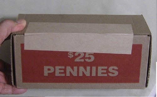 One Box of Pennies (50 rolls unopened)( Sealed box from the bank) - 第 1/1 張圖片