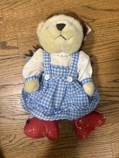 Wizard Of Oz Cuddle Factory Teddy Bear Dorothy 12 Plush Judy Garland w/flaws