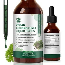 Liquid Chlorophyll Drops Cleanse &Support Immune System & Energy Natural