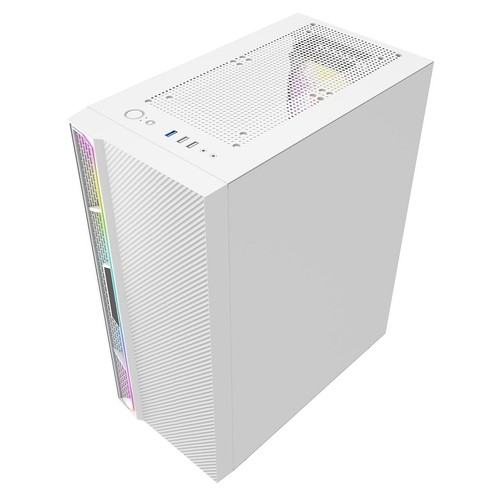 CiT Galaxy Mid-Tower PC Gaming Case ATX RGB Rainbow LED Strip CIT-GALAXY-WHT - Photo 5/11