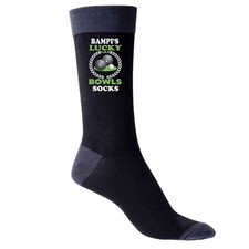 Bampi's Lucky Bowls Men's Black Socks Men's Crown Green Father's Day
