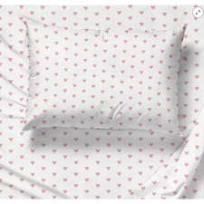 New Saturday Park Pink Hearts Organic Cotton Sheet Set Queen