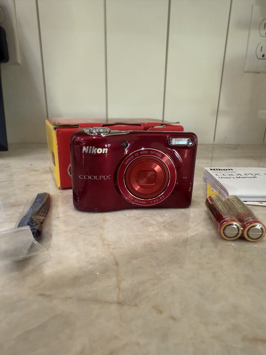 Nikon COOLPIX L30 20.1MP Digital Camera - Red for sale