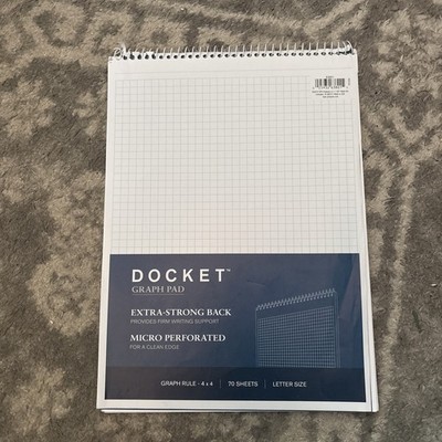  TOPS Docket Quadrille Pad, Wire Bound, 8-1/2 x 11-3/4 Inches Office Product