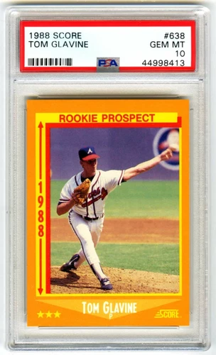 TOM GLAVINE~1988 SCORE TOP PROSPECTS PSA-10 GEM-MT ROOKIE RC CARD#638 (NEW CASE)