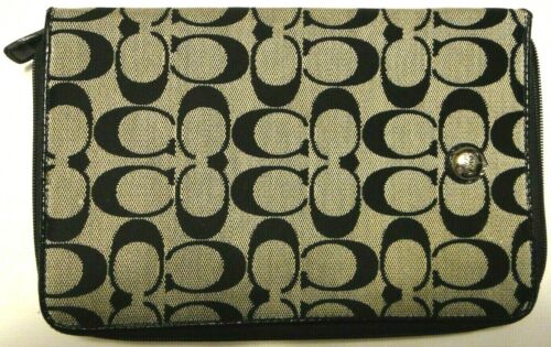 COACH Signature Pattern Tablet Case/Cover with Zipper -Nice & Clean - Picture 1 of 4