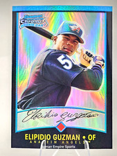 2001 Bowman Chrome Rookie Refractor # 138 Elipidio Guzman Anaheim Angels 