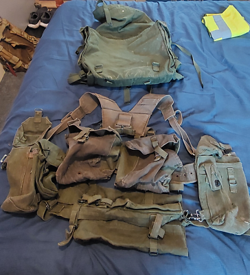 BRITISH ARMY OG POST WW2 WWII 58 PATTERN WEBBING SET UK - Main Image