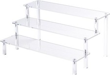 Acrylic Risers Display Stands, 3 Tier Perfume Organizer Shelf  Clear