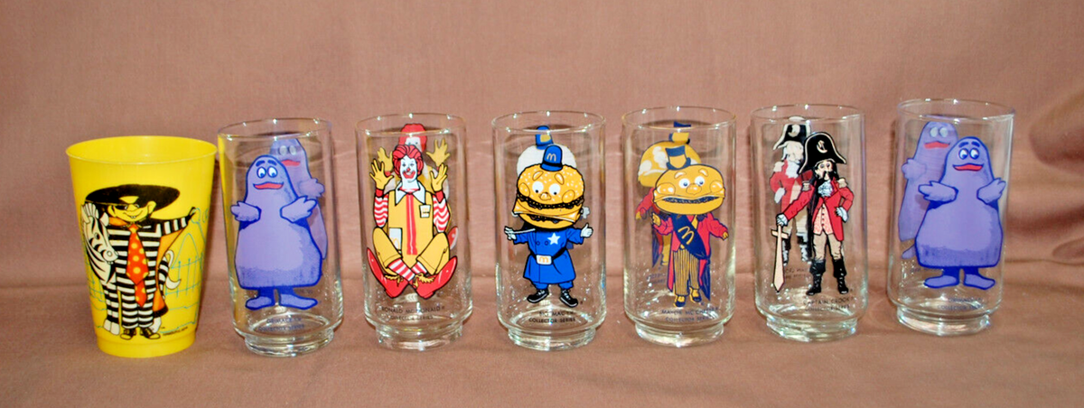 マクドナルド　McDonald's　グラス　ヴィンテージ Vintage Retro 1961 Style Blue Mcdonald's Collectors Drink