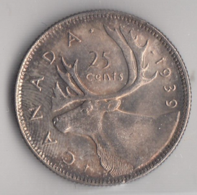 1939 Canada Twenty Five Cent Coin ICCS MS65 - XZY 471 C2 | eBay
