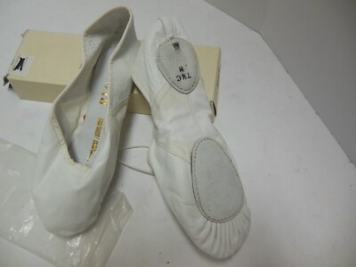 Men's Leather Canvas ballet shoes Bloch Prolite 2 White Split Sole SO203M 