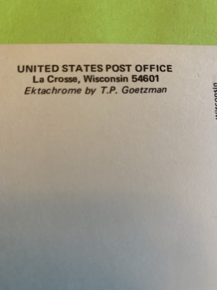 La Crosse, Wisconsin WI Post Office 1970’s Rare Angle Unused NOS eBay