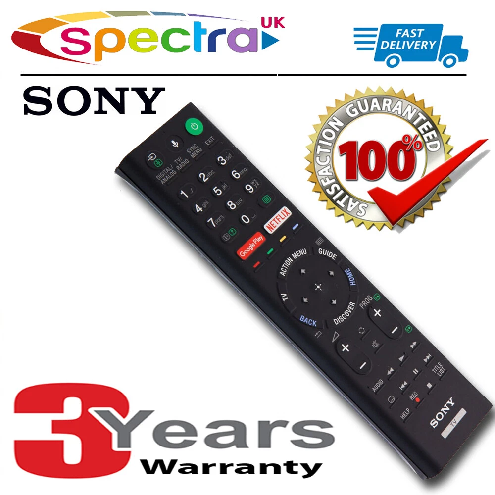 Sony RMF-TX201E TV Remote Voice Control Netflix Google Play Key Genuine  Original