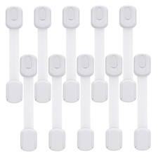 Child Safety Cabinet Locks - 10 Pack Baby Proofing Latches to Drawer Door