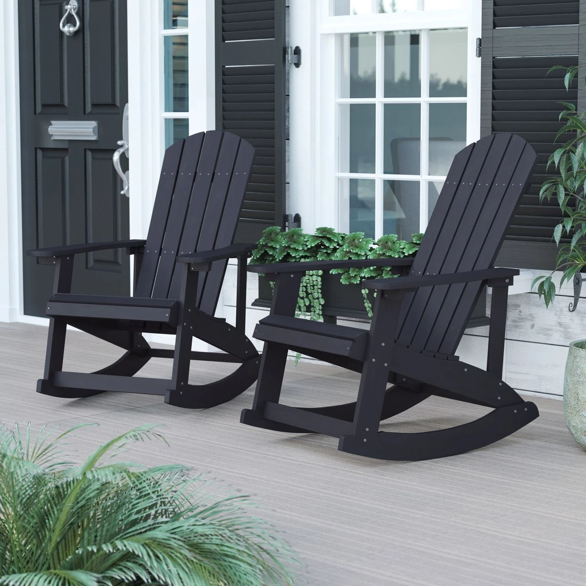 Poly resin adirondack rocking chairs deals