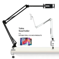 Phone Tablet Mount Holder Stand 360° Rotating Foldable Desk Bed Cradle For 4-13"