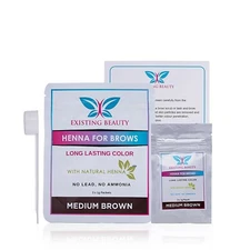 Medium Brown Eyebrow Henna for Eyebrow Color- Henna Brow Tint Kit 3 pack
