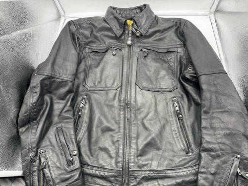 Roland Sands Design RSD S Small Leather Biker Jacket Motorcycle Zip City 2014 - product listing photo