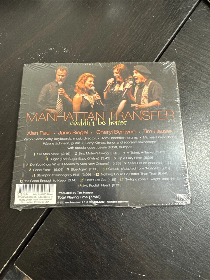 The Manhattan Transfer•Couldn't Be Hotter•FACTORY SEALED•CD 83586•Telarc 03 BMG - Image 2 of 3
