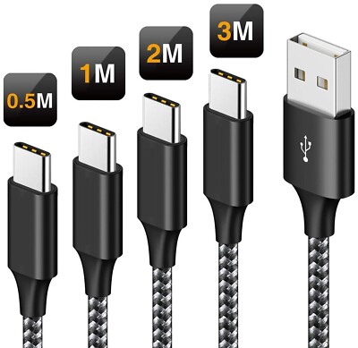 0,5m / 1m / 2m / 3m USB-C Typ C USB Schnell Ladekabel für Samsung S22 Huawei
