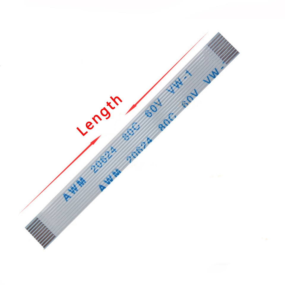 FFC/FPC Flexible Flat Cable 1.0mm Pitch 16-Pin - Width 17mm, Length Options 50-3000mm
