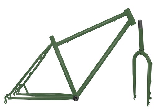 SET.TELAIO FORCELLA ACCIAIO FAT BIKE VERDE MILITARE OPACO | eBay
