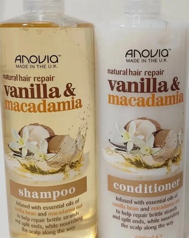 Anovia Hair Repair Vanilla And Macadamia Shampoo And Conditioner one of each New