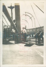 1930s Ellerman Wilson Line SS Tasso Crew By Lifeboats 3.3x2.3" Orig Photo