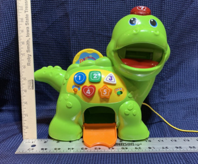VTech Chomp and Count Dino Complete Music Sound 8 Food Discs Tested/Works